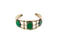 Turkish Silver Bracelet With Green Stones - Trendz & Traditionz Boutique