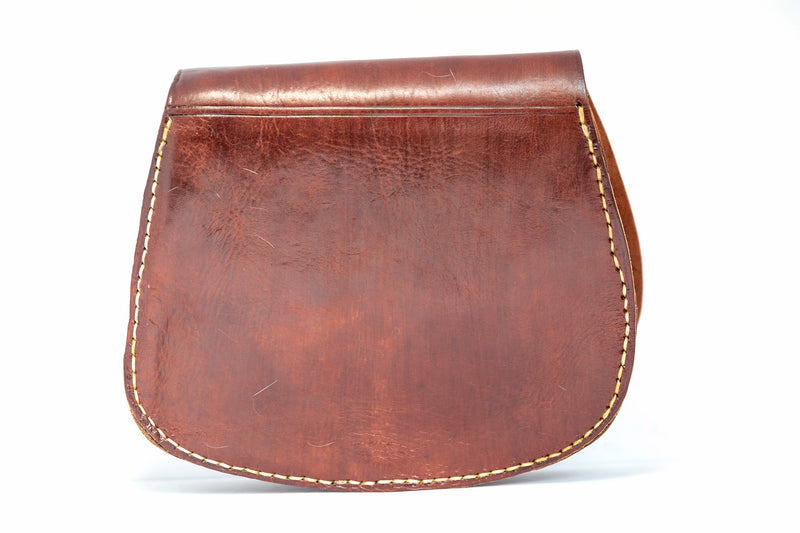 Brown Leather Purse - South Asian Fashion & Unique Home Decor