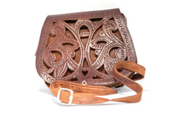 Brown Leather Purse - South Asian Fashion & Unique Home Decor