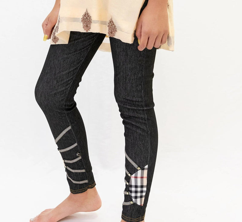 Black Jeggings Cotton - Pants - South Asian Causal Wear