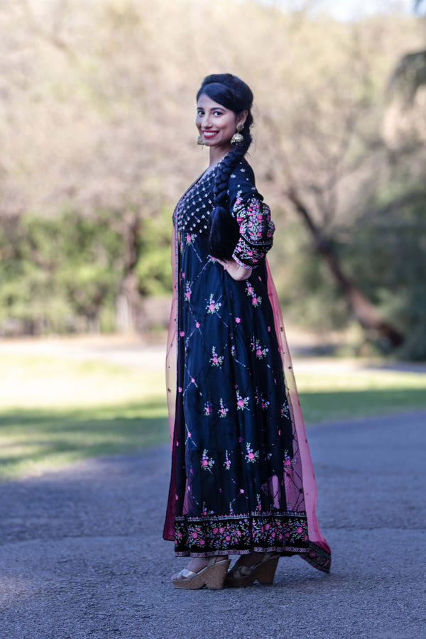 Net Embroidered Dress-Anarkali- Trendz & Traditionz Boutique