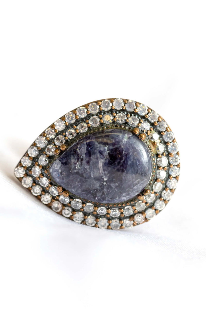 Turkish Sliver Ring with Lapis Lazuli Gemstone - Trendz & Traditionz Boutique