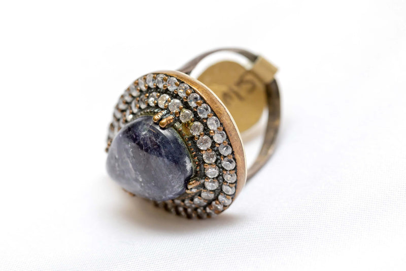 Turkish Sliver Ring with Lapis Lazuli Gemstone - Trendz & Traditionz Boutique
