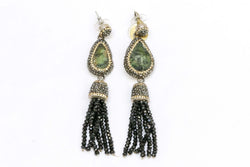 Silver Green Druzy Gemstone Earrings - Trendz & Traditionz Boutique