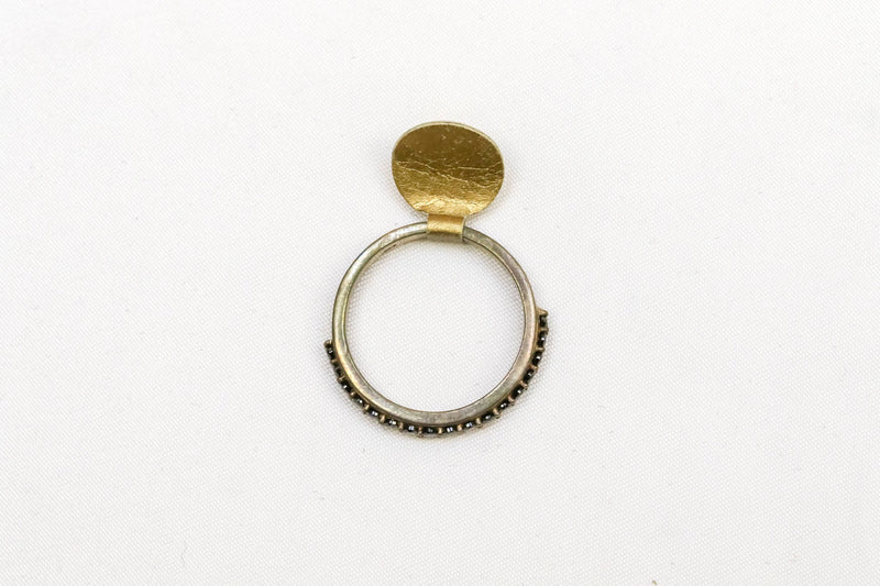 Silver Ring with Black Rhinestones - Trendz & Traditionz Boutique