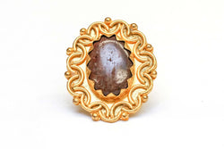 Golden ring with Brown Center Stone - Trendz & Traditionz Boutique