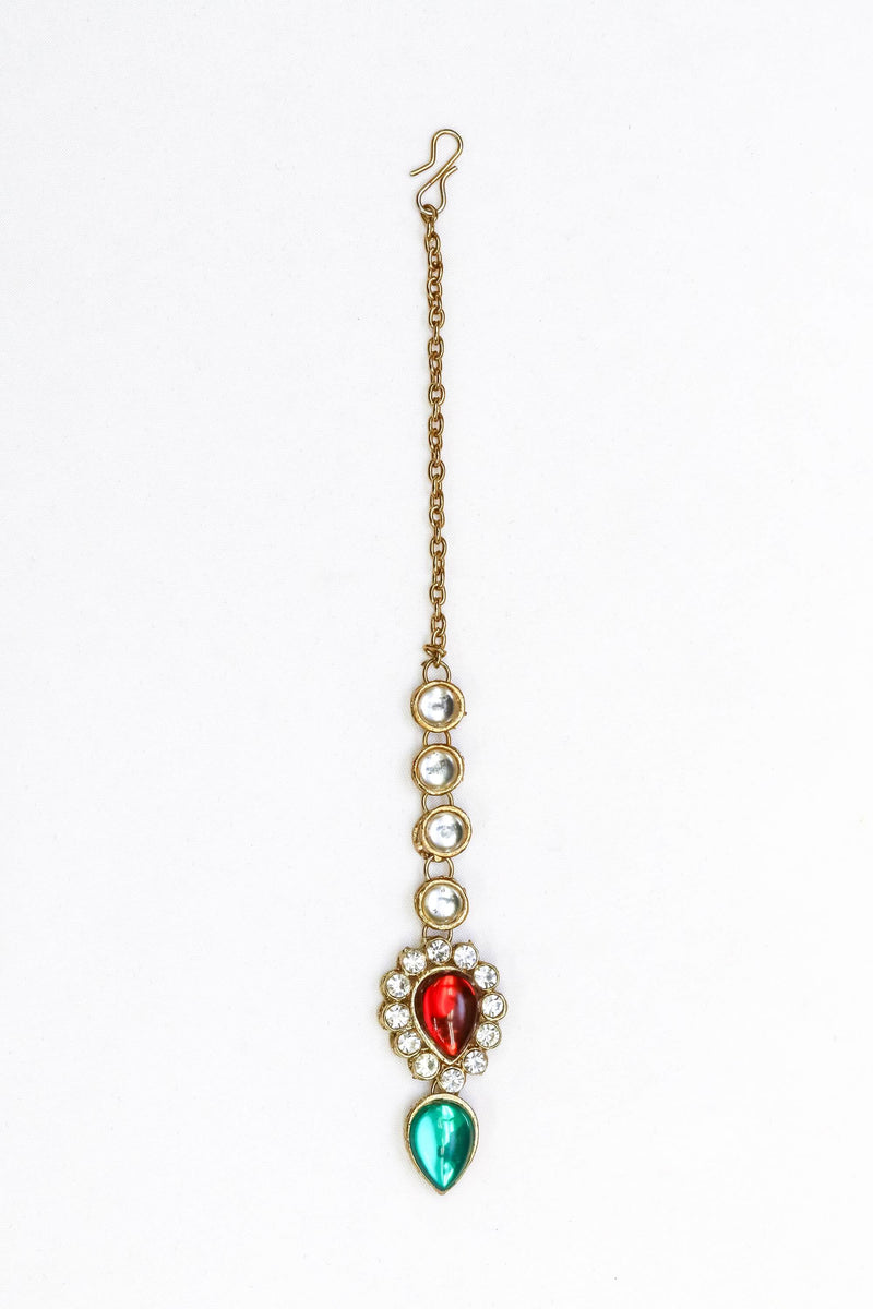 Golden Forehead Jewelry with Diamond Crystal - Trendz & Traditionz Boutique