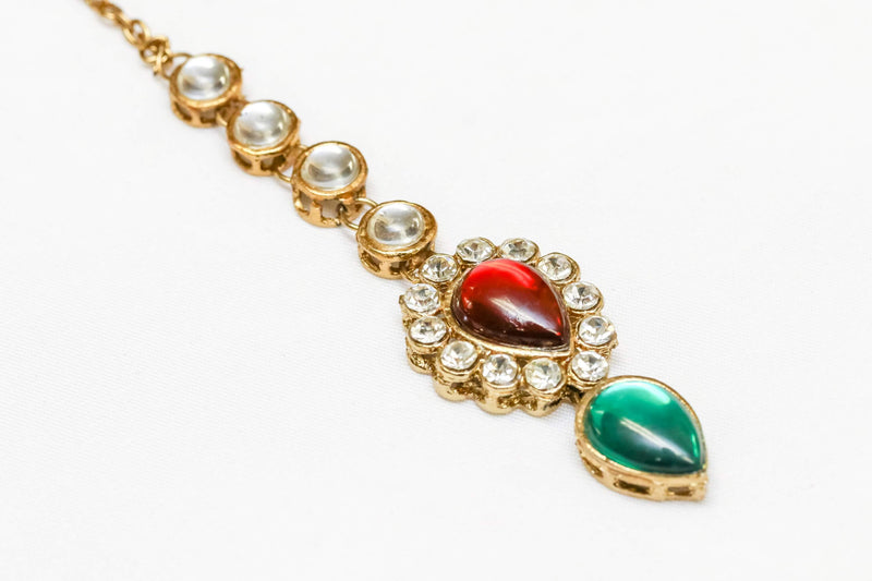 Golden Forehead Jewelry with Diamond Crystal - Trendz & Traditionz Boutique