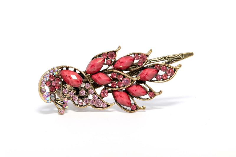 Sparkling Pink Detailed Hair Clip- Trendz & Traditionz Boutique