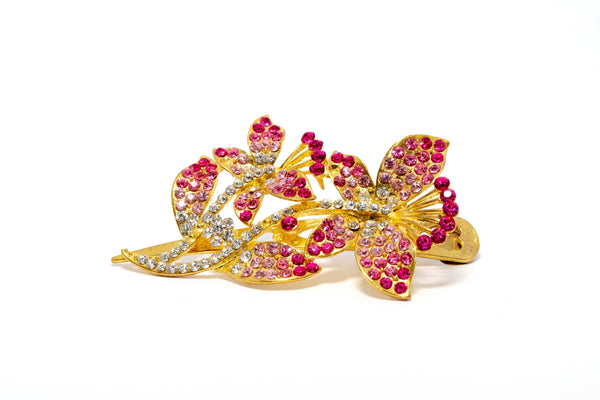 Golden Floral Multi-Colored Hair Pin - Trendz & Traditionz Boutique