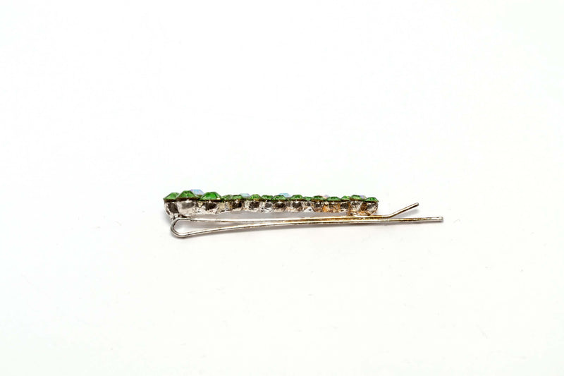 Flowered Green Diamante Hair Pin - Trendz & Traditionz Boutique