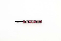 Black Hair Pin with Pink accents- Trendz & Traditionz Boutique