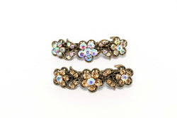 Flowered Multi-Colored Diamante Hair Clip - Trendz & Traditionz Boutique 