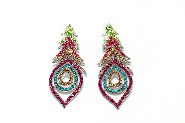 Multi-Colored Dangling Earrings - Trendz & Traditionz Boutique