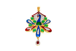 Colorful Peacock Necklace Pendant - Trendz & Traditionz Boutique