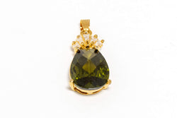 Pendant with Dark Green Gem - Trendz & Traditionz Boutique