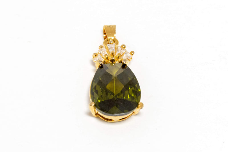 Pendant with Dark Green Gem - Trendz & Traditionz Boutique
