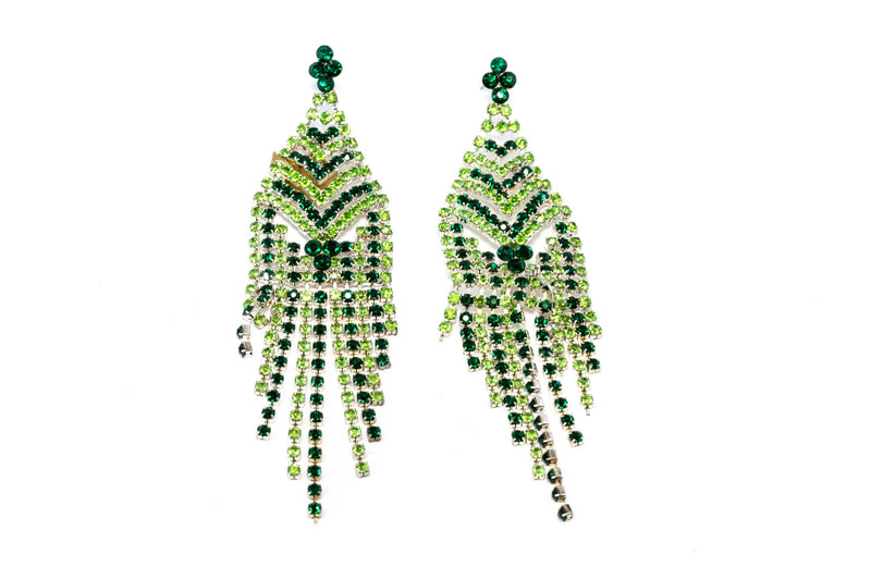 Green Chandelier Earrings - Trendz & Traditionz Boutique
