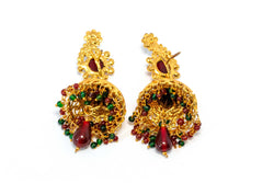 Gold Festive Dangle Earrings - Trendz & Traditionz Boutique