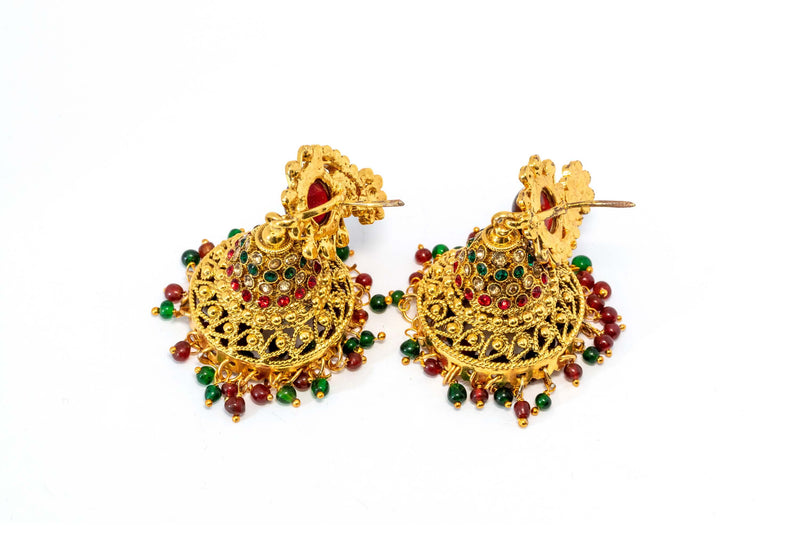 Gold Festive Dangle Earrings - Trendz & Traditionz Boutique