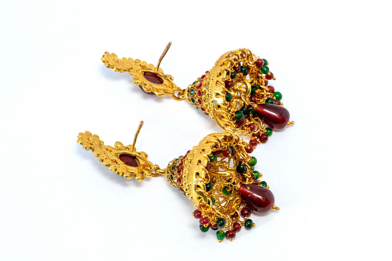 Gold Festive Dangle Earrings - Trendz & Traditionz Boutique