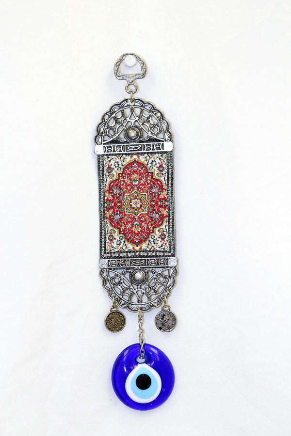 Miniature Red Turkish Evil Eye Wall Rug - Trendz & Traditionz Boutique 