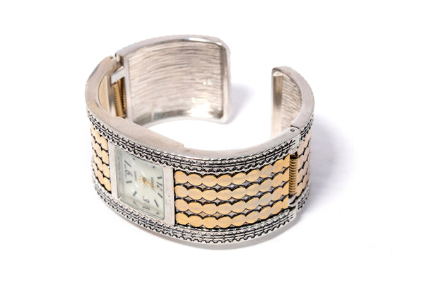 Silver & Gold Bracelet Watch - Unique South Asian Accessories
