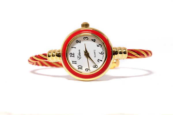 Red & Gold Watch - South Asian Jewelry 