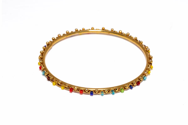 Colorful Gold Bangles - South Asian Jewelry 