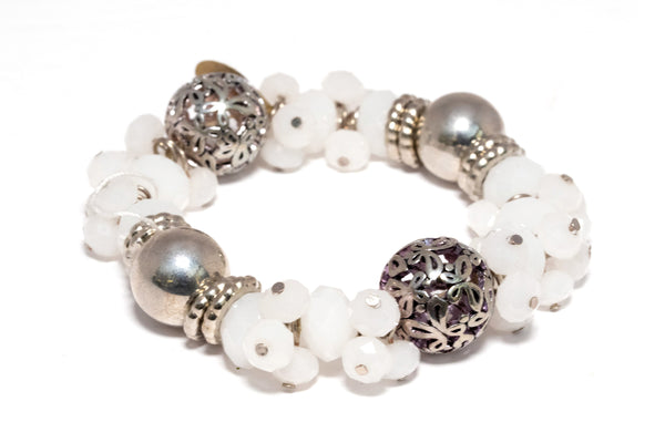 White beaded bracelet - Traditional & Fine South Asian Jewelry