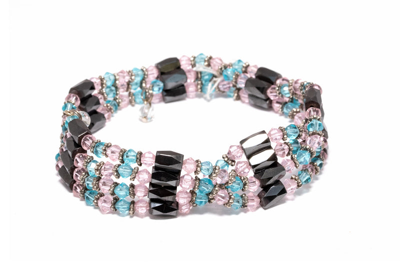Pink & Blue Magnetic Bracelet - South Asian Jewelry and Accessories
