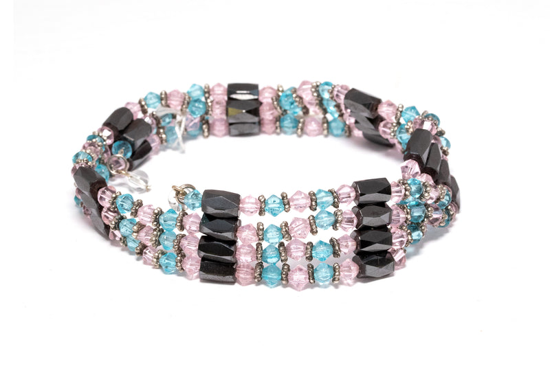 Pink & Blue Magnetic Bracelet - South Asian Jewelry and Accessories