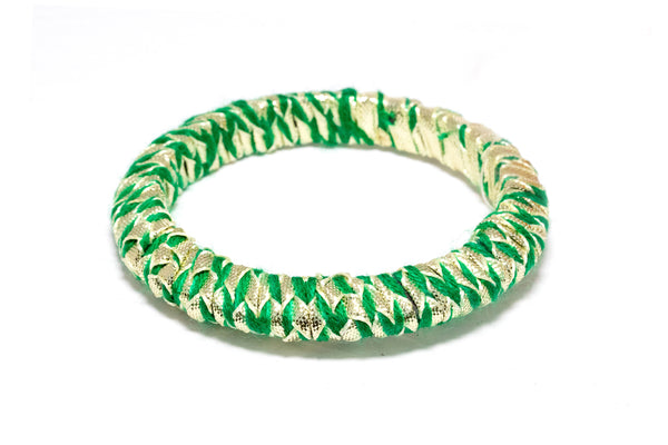 Simple Green Ribbon Bangle - Bracelet - Ethnic Indian Jewelry