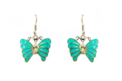 Turquoise Butterfly Earrings - Traditional & Fine South Asian Jewelry