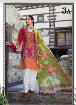 Magenta & Orange Salwar Kameez-Suit- Maria B - Trendz & Traditionz Boutique 