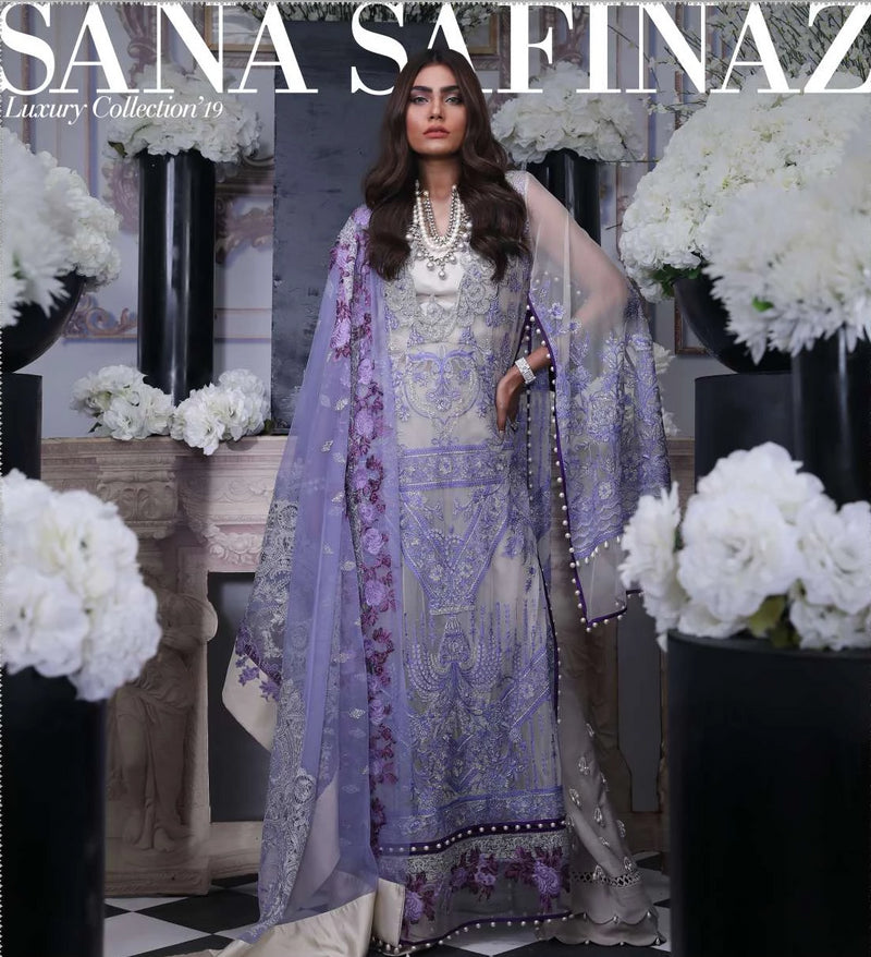 Purple Net Salwar Kameez-Suit- Sana Safinaz - Trendz & Traditionz Boutique 