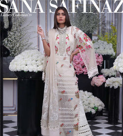 Beige Net Salwar Kameez-Suit- Sana Safinaz - Trendz & Traditionz Boutique 