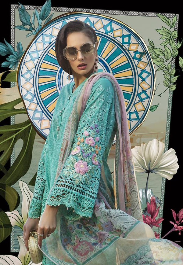 Maria B. Summer 2019 Cotton-Lawn Suit.- Trendz & Traditionz Boutique