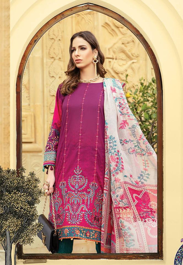 Maria b. Summer 2019 Cotton-Lawn Pink Embroidery Suit- Trendz & Traditionz Boutique 