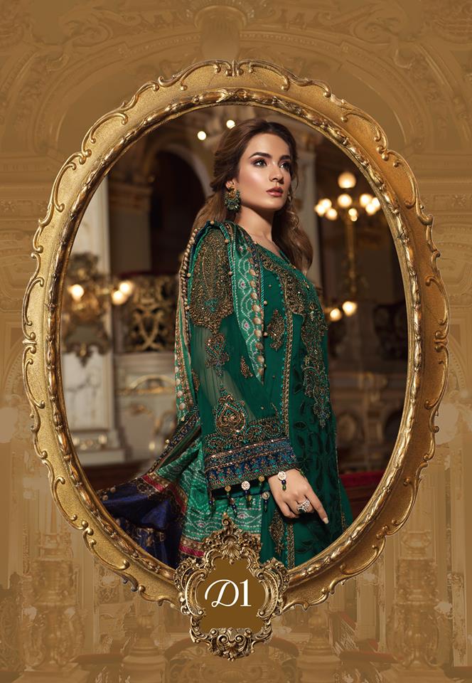 Maria B. Wedding Collection - Emerald Green Colored with Accents and Embroidery - Trendz and Traditionz Boutique