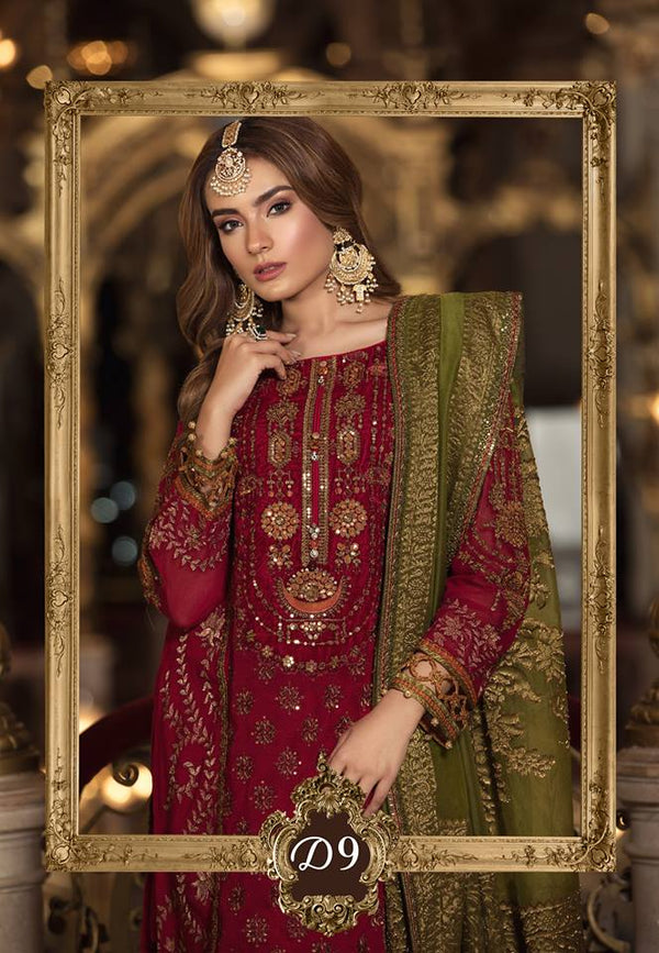 Maria b. Wedding Silk Suit- Trendz & Traditionz Boutique