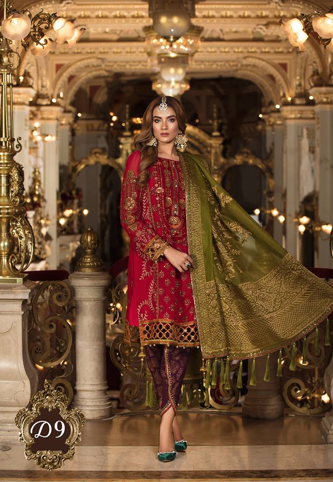 Maria b. Wedding Silk Suit- Trendz & Traditionz Boutique