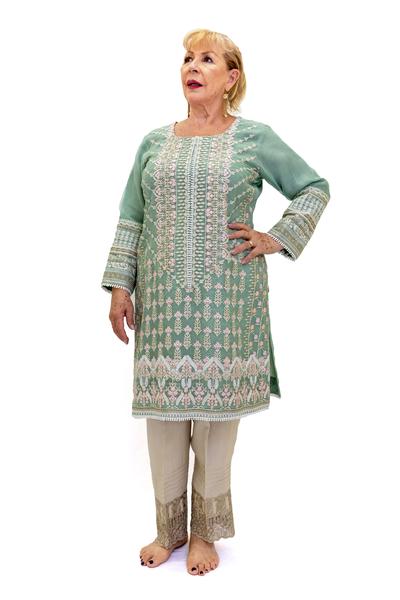 Mint Salwar Kameez-Suit - Sobia Nazir Festive 2019