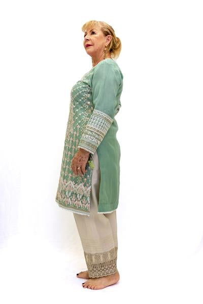 Mint Salwar Kameez-Suit - Sobia Nazir Festive 2019