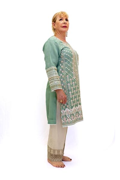 Mint Salwar Kameez-Suit - Sobia Nazir Festive 2019