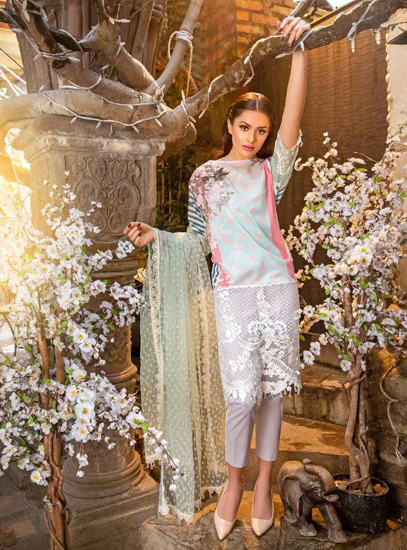 Sobia Nazir Cotton-Lawn summer 2019 Suit- Trendz & Traditionz Boutique 