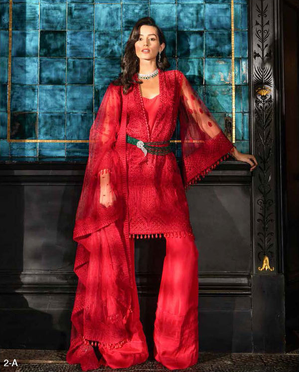 Red Salwar Kameez-Suit- Sobia Nazir - Trendz & Traditionz Boutique