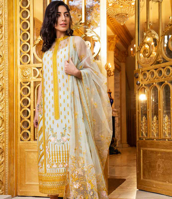 Net Salwar Kameez- Suit - Sobia Nazir Lawn 2019 - Trendz & Traditionz Boutique 