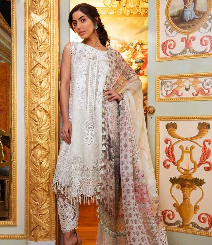 Green Net Salwar Kameez Suit Sobia Nazir Lawn 2019 Trendz