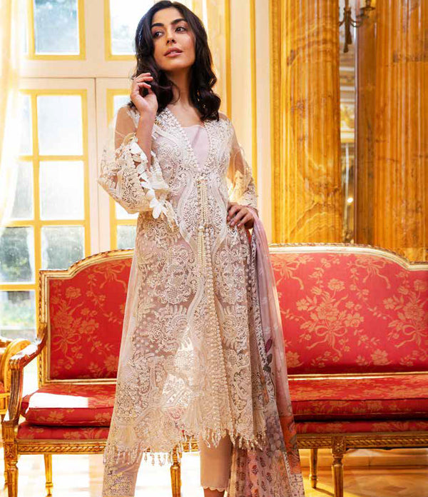 White Salwar Kameez-Suit - Sobia Nazir - Trendz & Traditionz Boutique